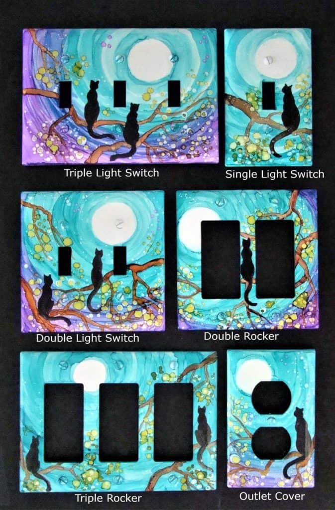 Inexpensive gift for cat lovers - these creative light switch covers are perfectly themed.